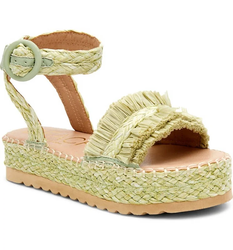 Seashore Espadrille Sandal In Lime