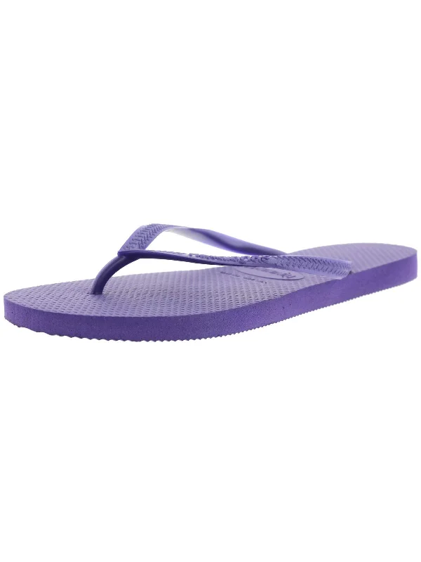 Slim Womens Textured Flip-Flops Thong Sandals