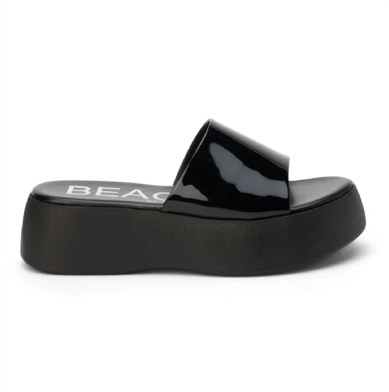 Solar Platform Sandal In Black