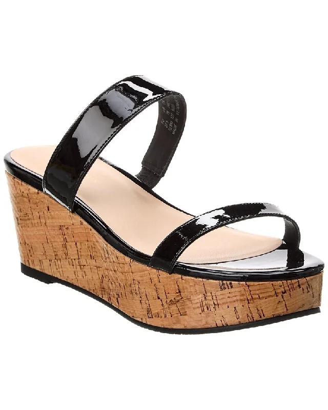 Stuart Weitzman Boardwalk 65 Patent Wedge Sandal