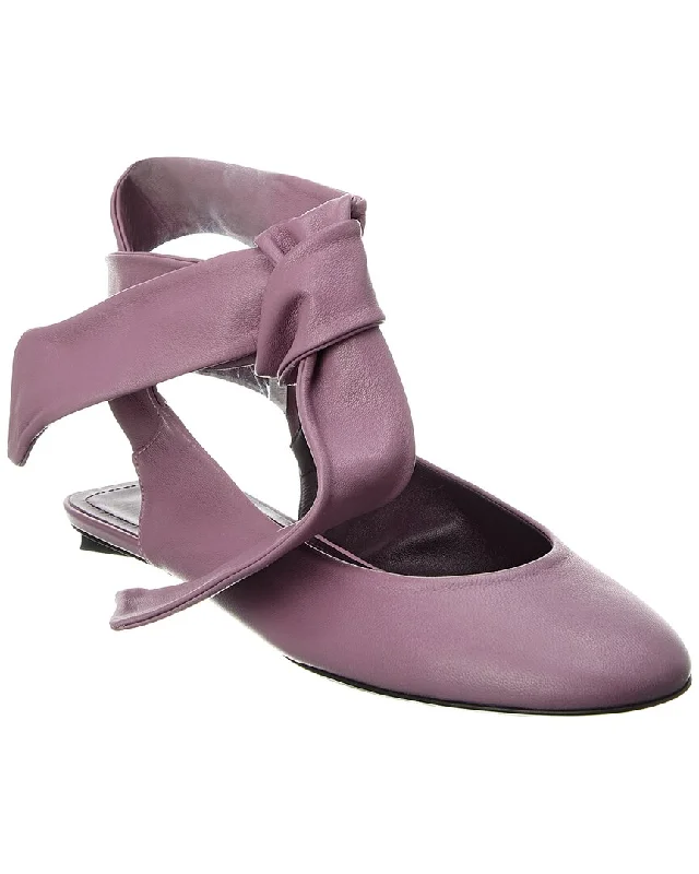 The Attico Cloe Leather Ballet Flat