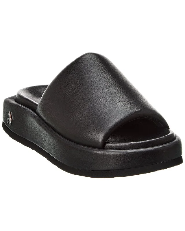 The Attico Mia Leather Flatform Sandal