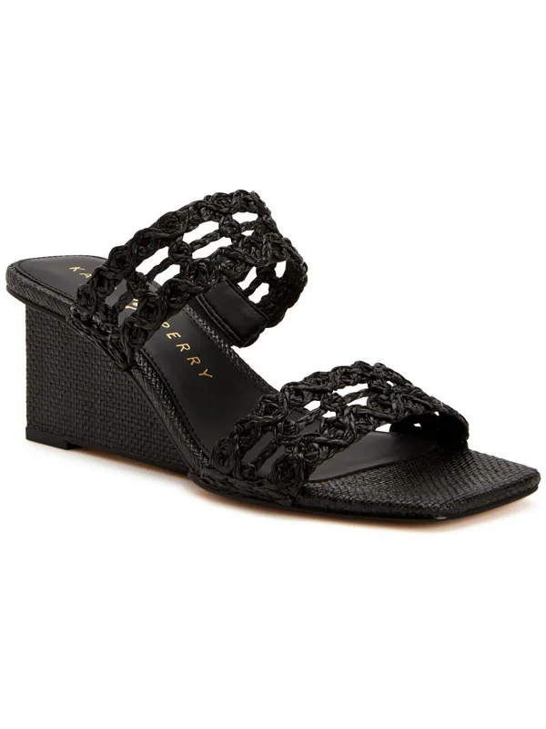 The Irisia Woven Womens Woven Slip--On Wedge Sandals