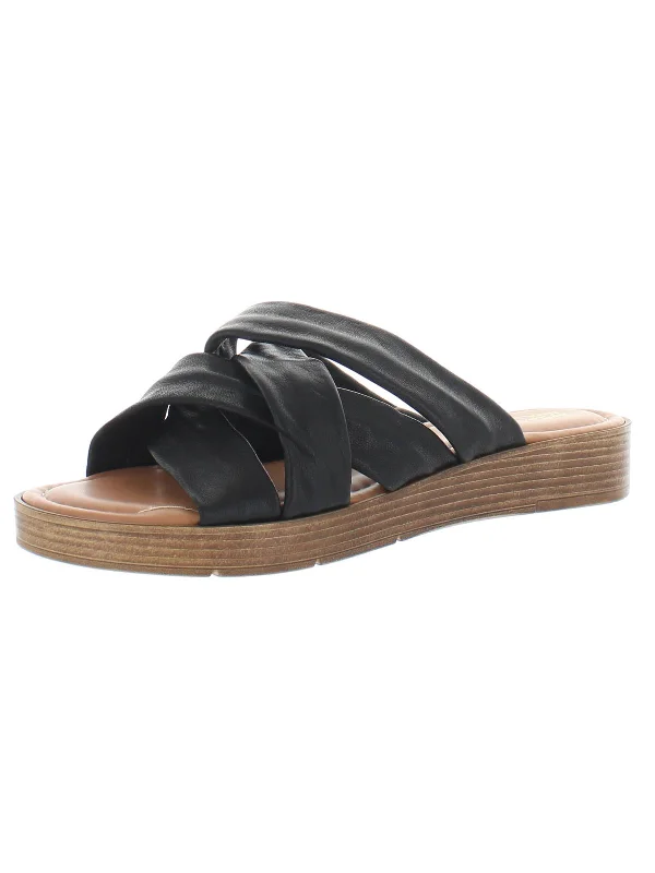 Tor Italy Womens Leather Slip On Slide Sandals