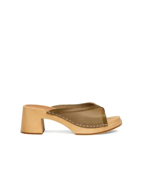 Triangle Slip Sandal In Piombo