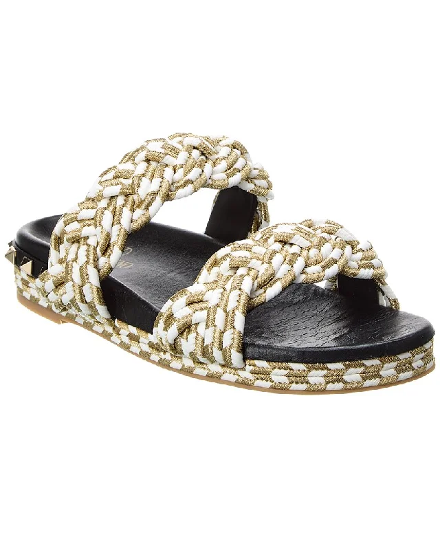 Valentino Rope & Leather Sandal