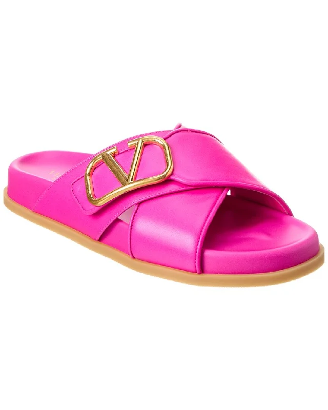 Valentino VLogo Signature Leather Sandal