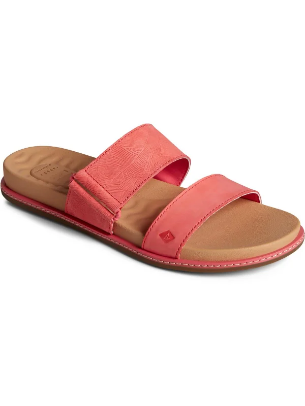 Waveside Womens Leather Slide On Slide Sandals