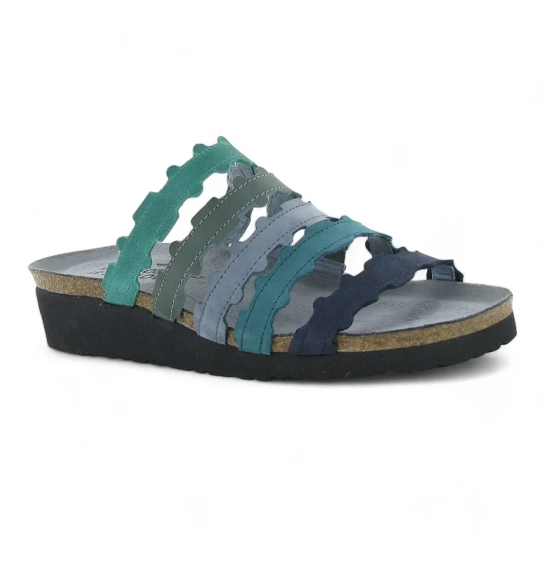 Women's Adina Sandal In Emerald/feather Blue/teal