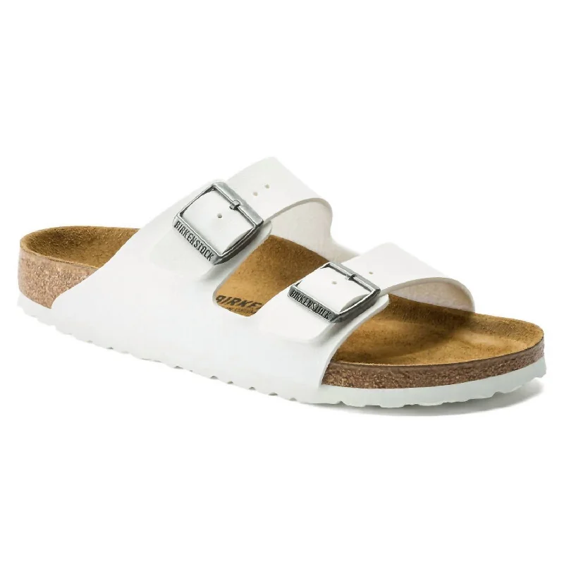 Women's Arizona Birko-Flor Sandals - Regular/wide In White