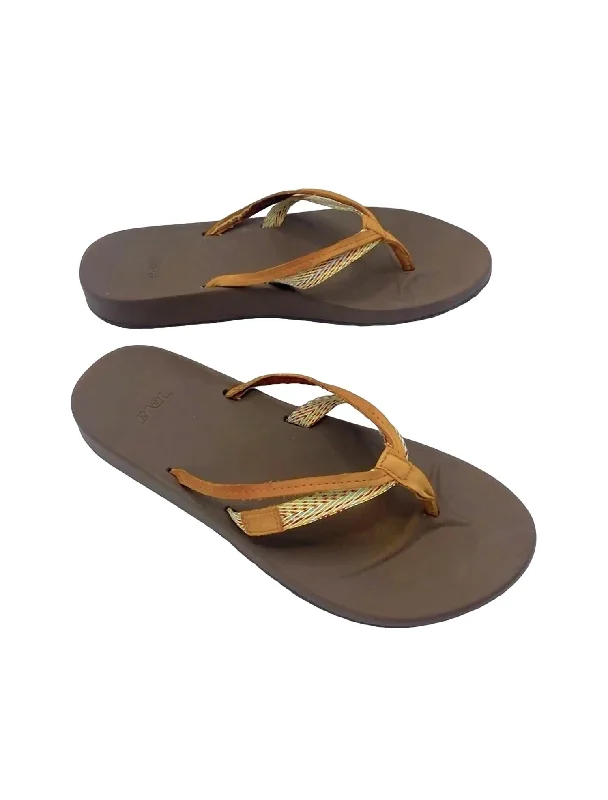 Women's Azure 2 Strap Sandal In Tan Multi