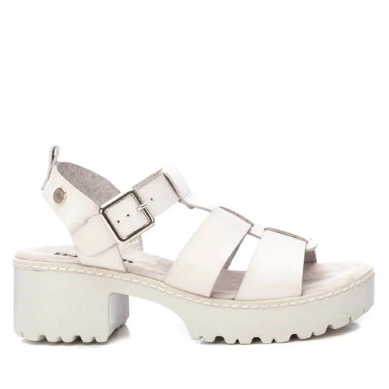 Women's Block Heeled Sandals In Ice