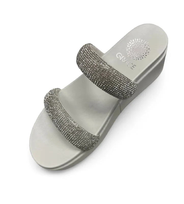 Women's Boca Sandal In Silver Crystal