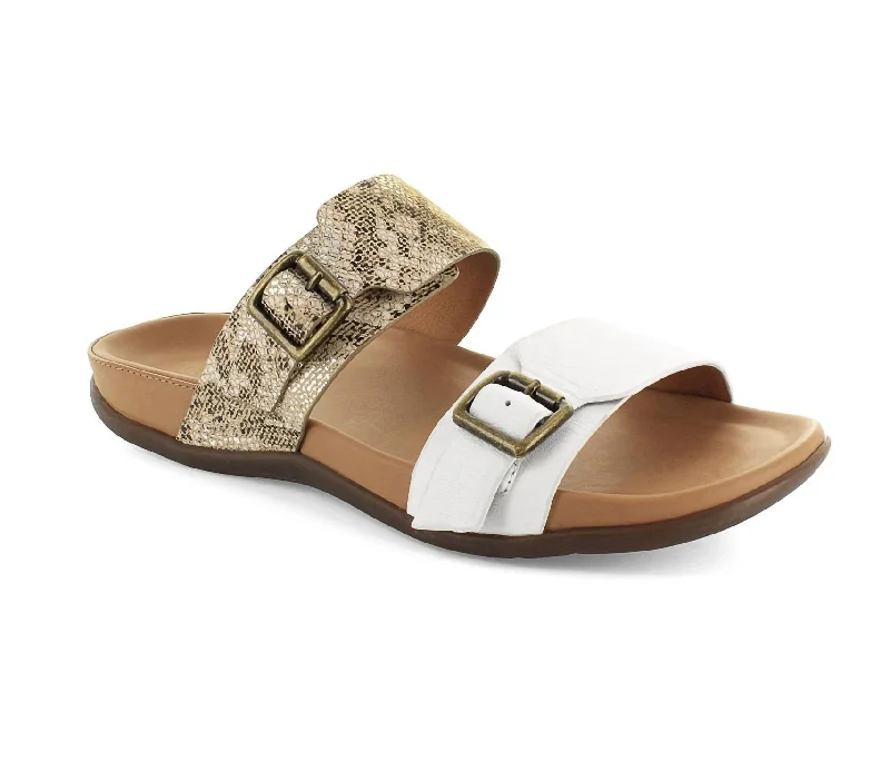 Women's Caprera Sandals In Black Snake