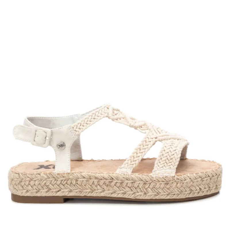 Women's Crossed Macram√ Sandals In Ice