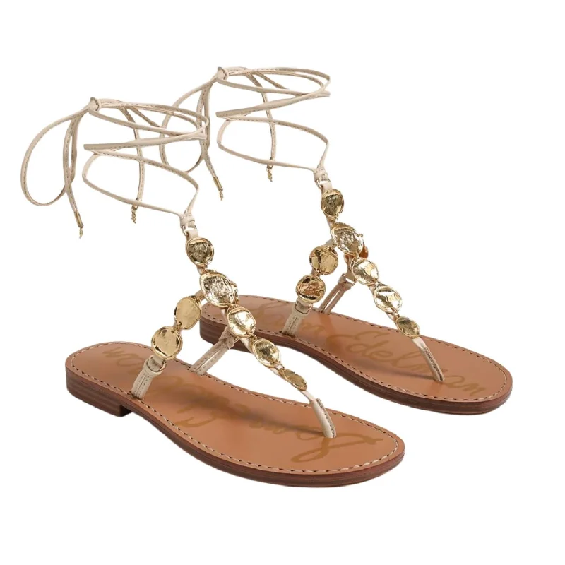 Women's Deirdre Sandal In Linen Leather