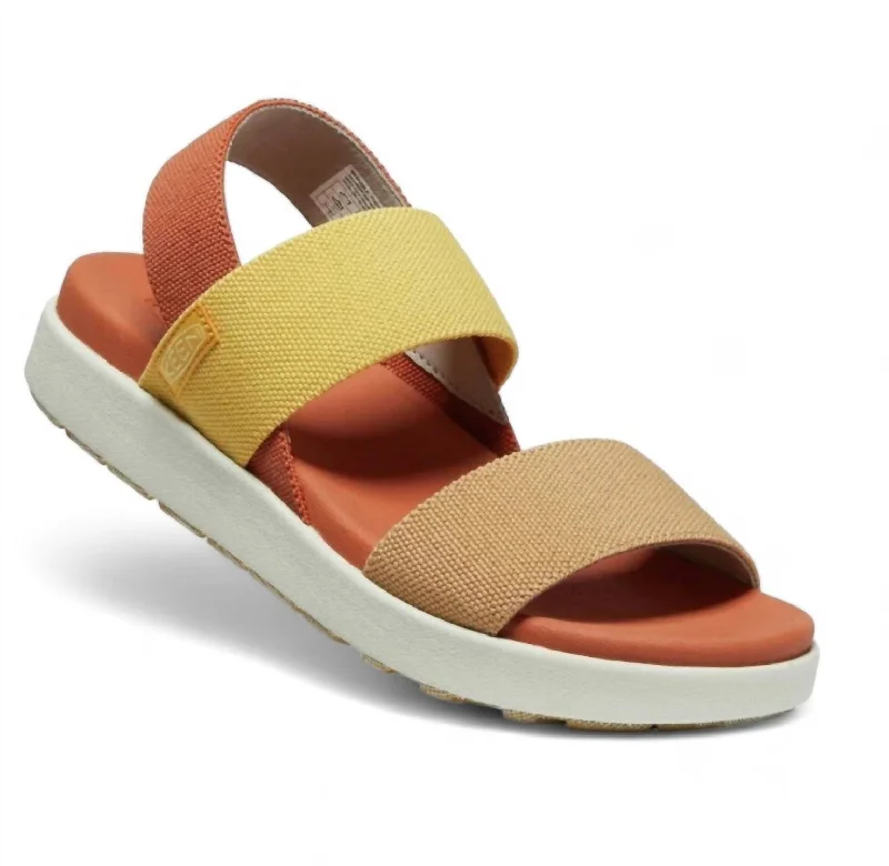 Women's Elle Backstrap Sandal In Fossil Orange/silver Birch