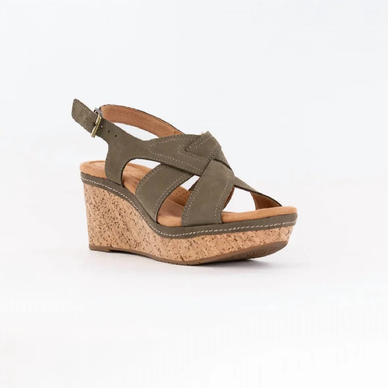 Women's Elleri Rae Sandal In Olive Nubuck