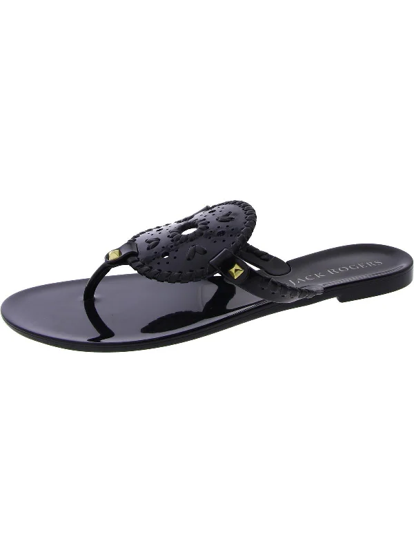 Womens Embellished Slip On Thong Sandals