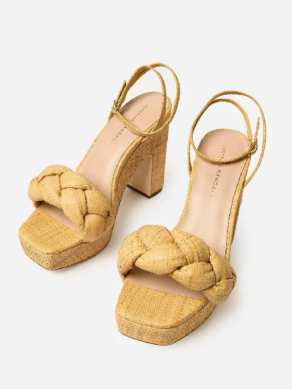 Women's Fae Platform Sandal In Natural Straw