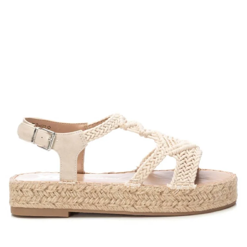 Women's Flat Sandals In Ice