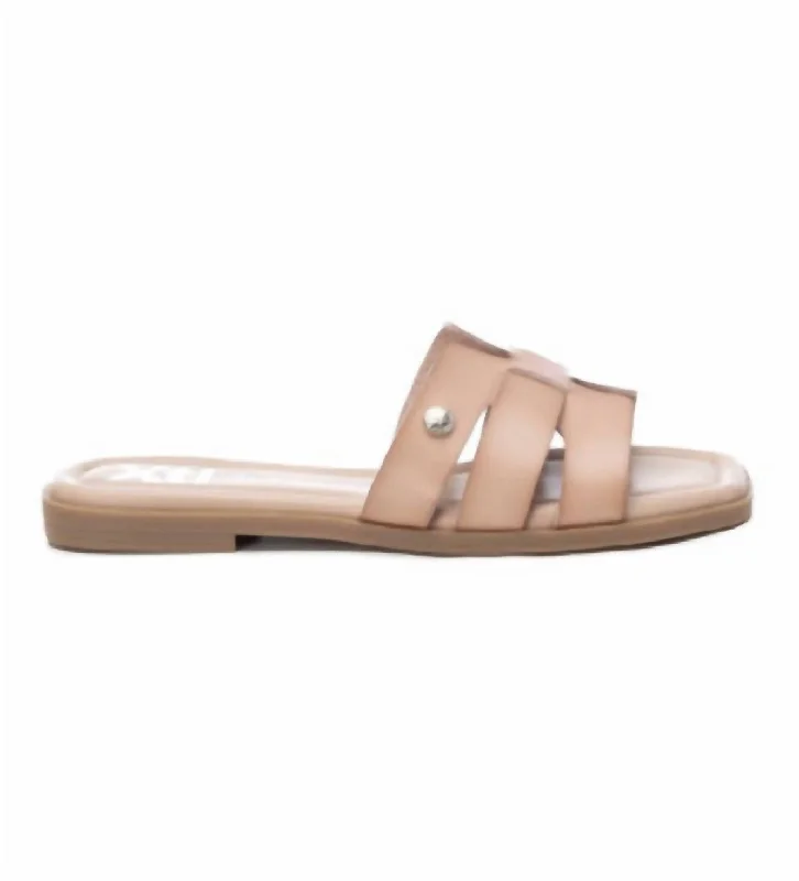 Women's Flat Sandals In Taupe