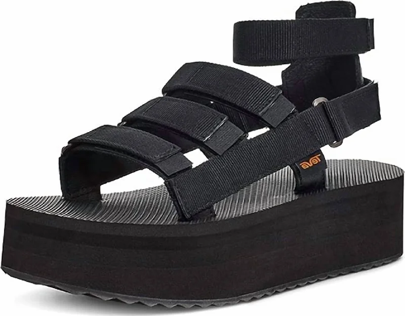 Women's Flatform Sandal In Black