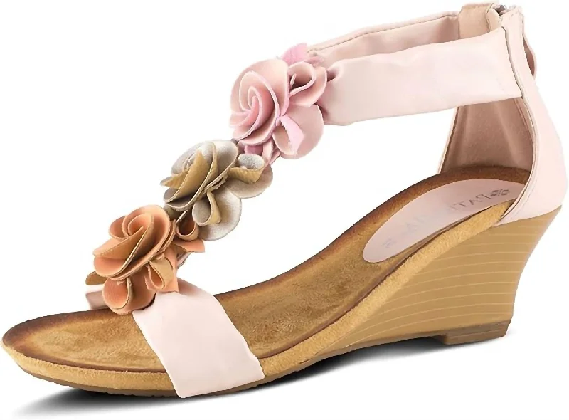 Women's Harlequin Sandals In Peach Multi