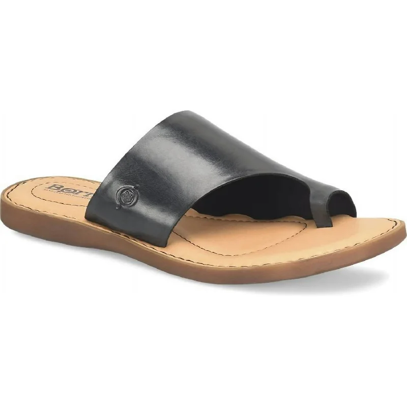 Women's Hinti Toe Loop Slide Sandal In Black