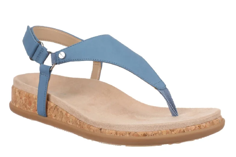 Women's Kirra Toe Post Walking Sandal In Blue