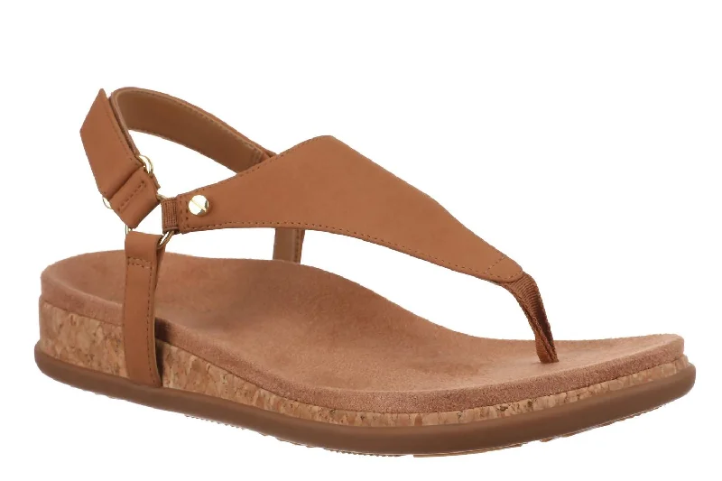 Women's Kirra Toe Post Walking Sandal In Camel