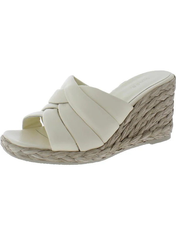 Womens Leather Mule Sandals