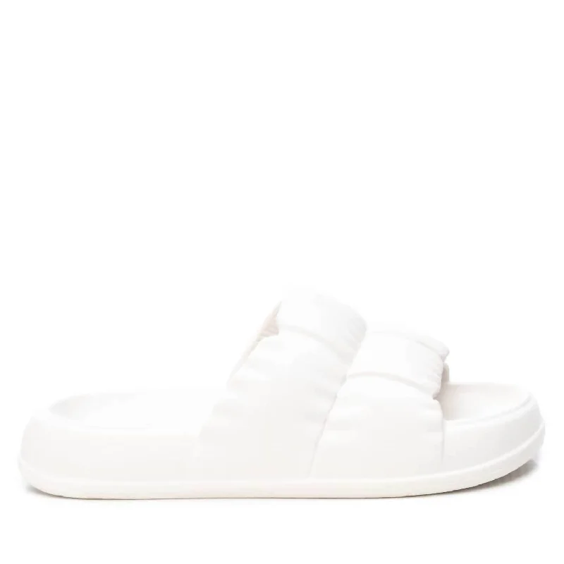 Women's Pool Slides Sandals In White