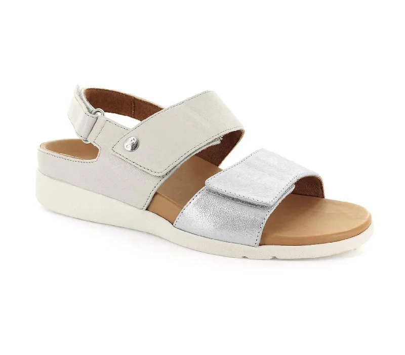 Women's Riviera Ii Adjustable 3 Strap Sandals In Silver