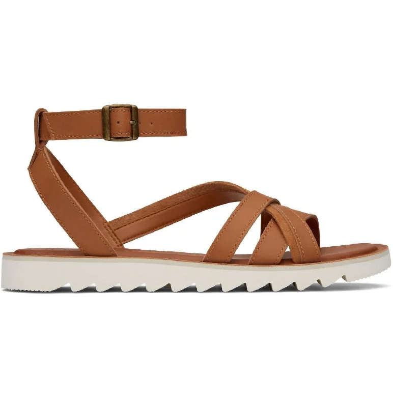 Women's Rory Strappy Sandal In Tan Leather