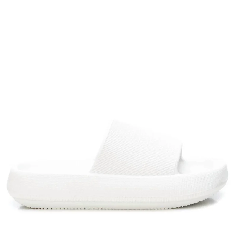 Women's Rubber Flat Sandals In White