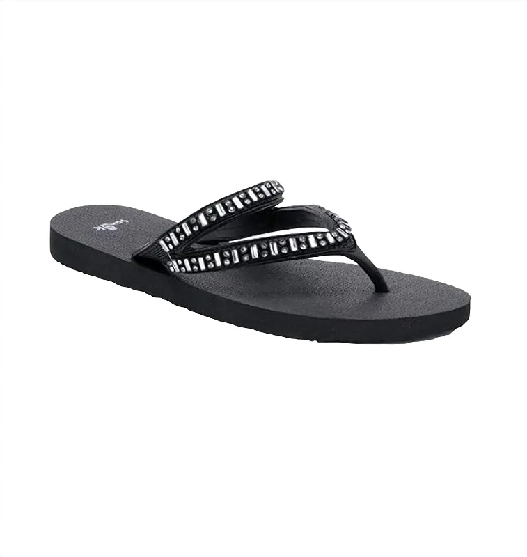 Women's Selene Crystal Sandal In Black