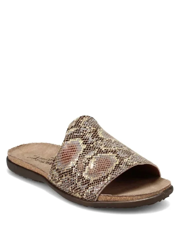 Women's Skylar Sandal In Gold Python