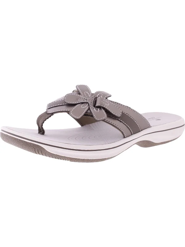 Womens Slip On Wedge Thong Sandals