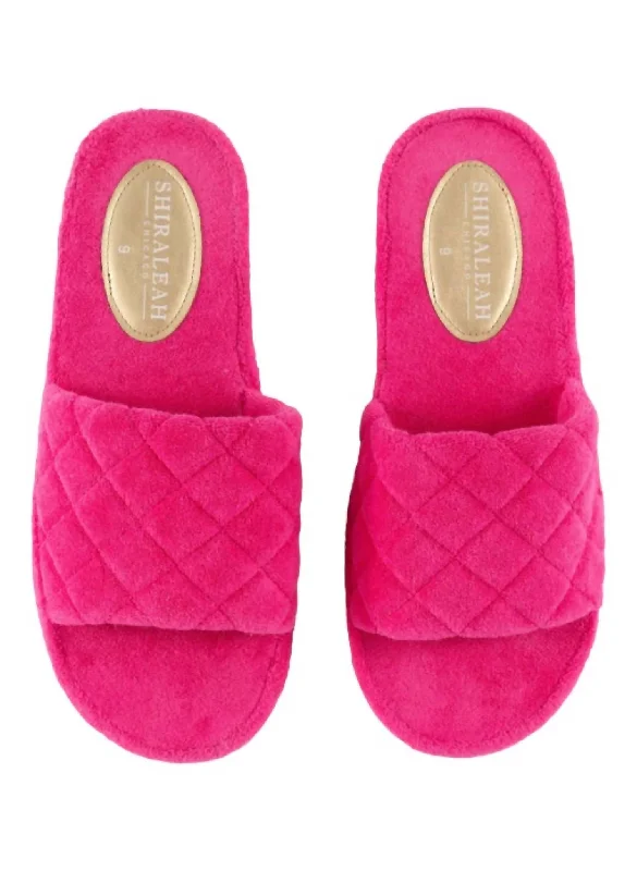 Women's Sol Pool Slides In Fuchsia