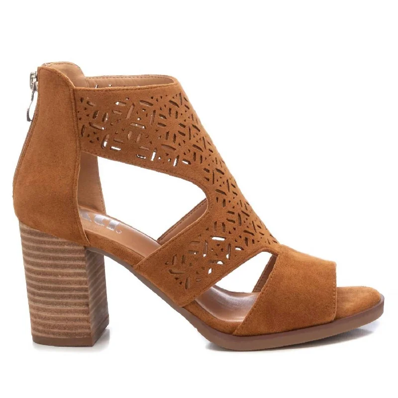 Women's Suede Sandals In Brown