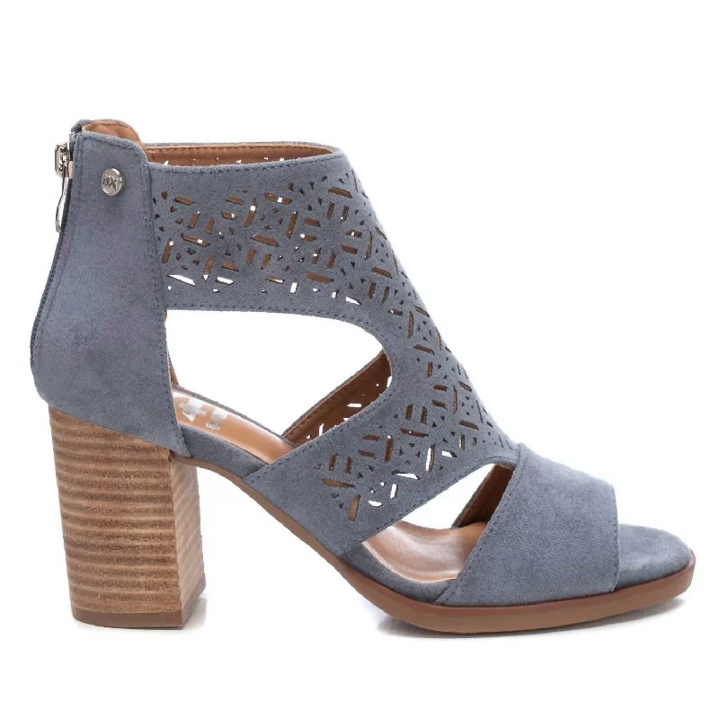 Women's Suede Sandals In Grey