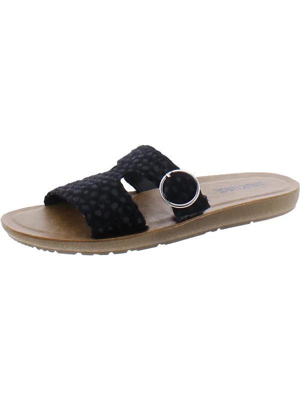 Womens Suede Slide Sandals