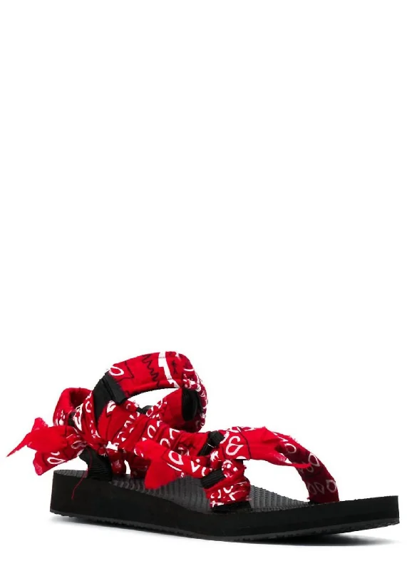 Women's Trekky Bandana Sandal In Red