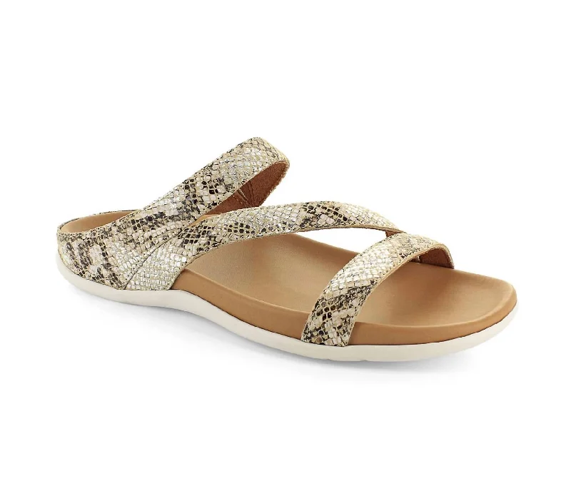 Women's Trio Sandals In Met Snake