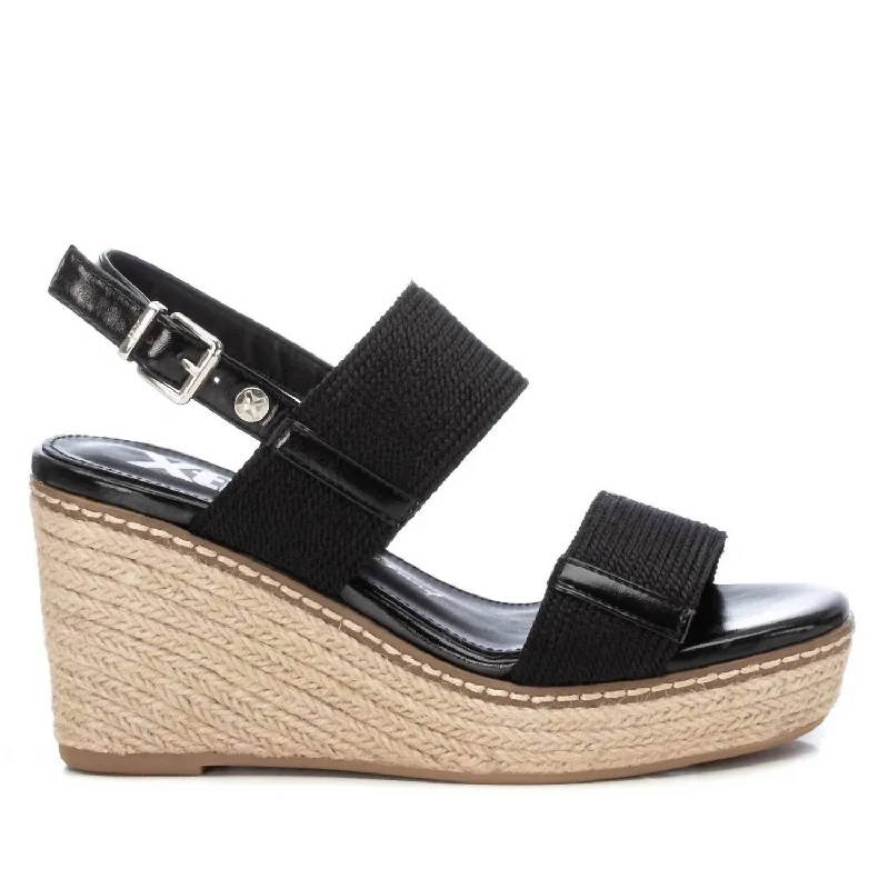 Women's Wedge Sandals In Black