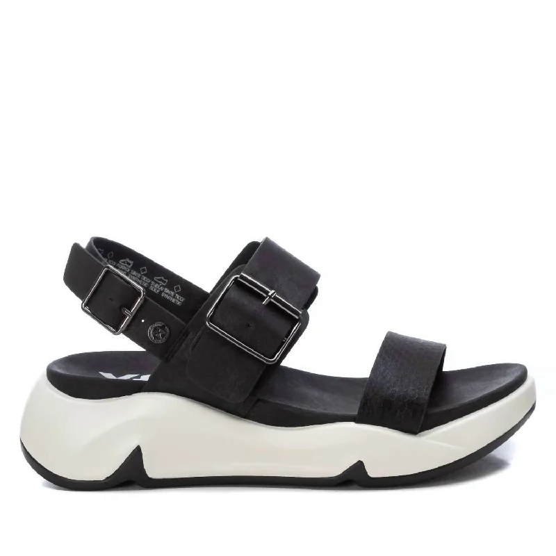 Women's Wedge Sandals In Black