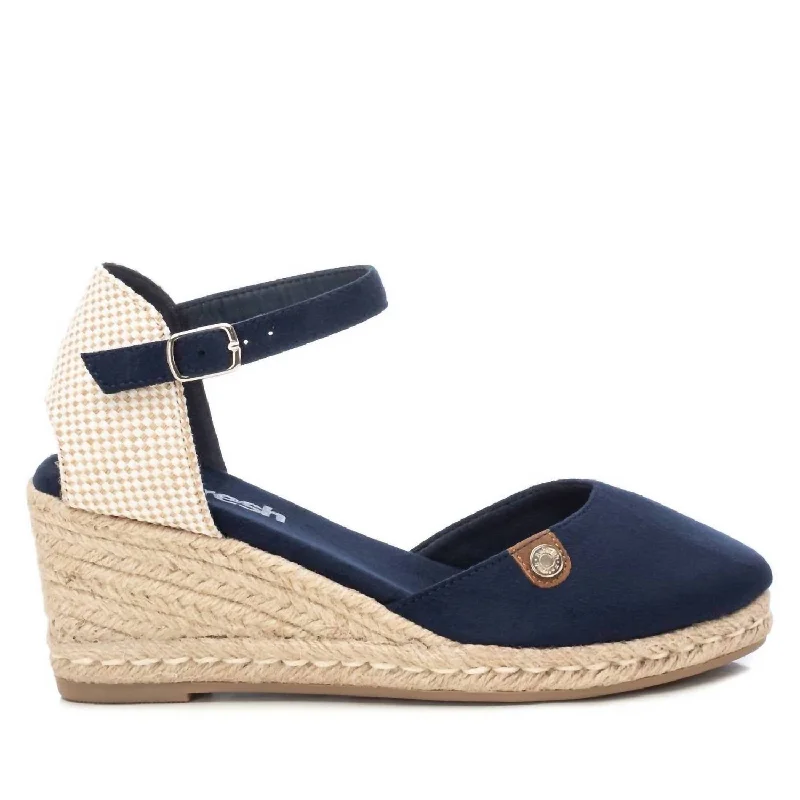 Women's Wedge Sandals In Navy