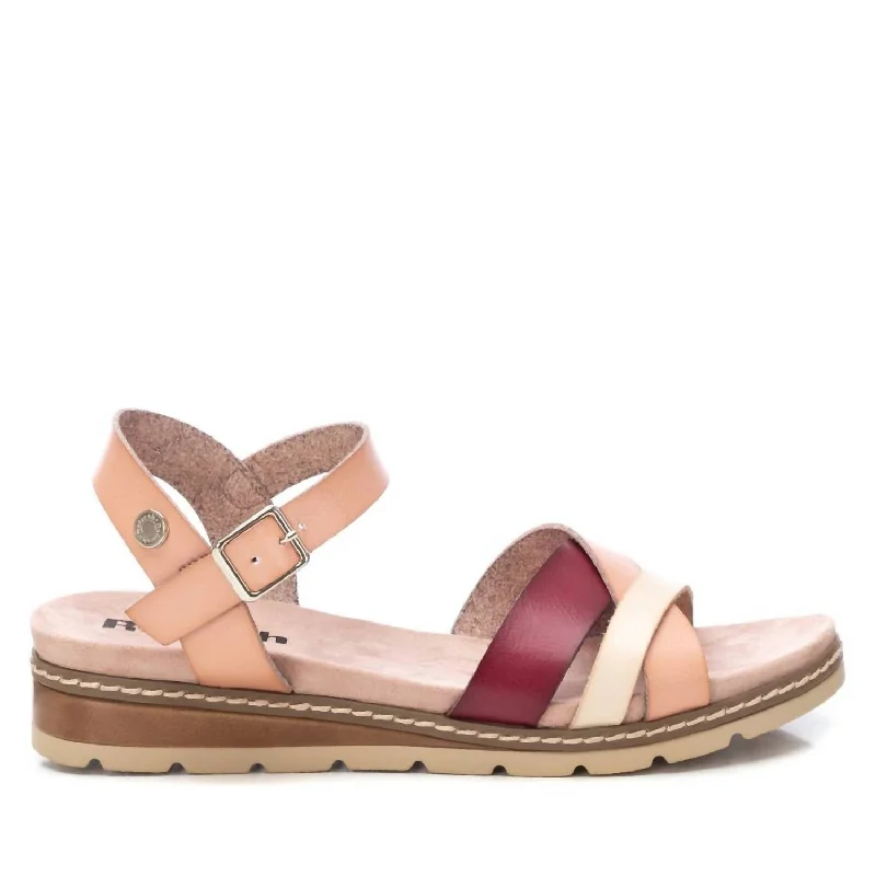 Women's Wedge Sandals In Nude