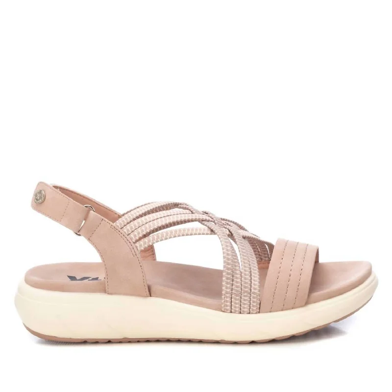 Women's Wedge Sandals In Nude